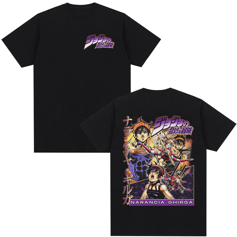 Anime Merchandise Store Japan - 2026 新しいホット夏アニメジョジョの奇妙な冒険 Tシャツナランチャギルガマンガグラフィックプリント男性女性カジュアルファッション Tシャツ