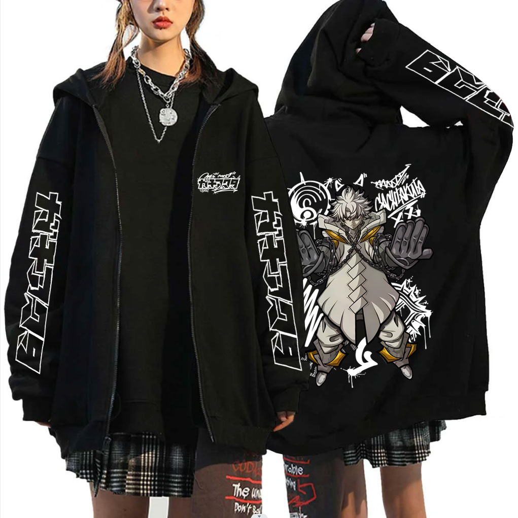 Anime Merch Hoodie - アニメガチャクタルードグッズジッパーフーディー男性女性カジュアルオーバーサイズジップアップジャケット男性レトロ漫画マンガジップアップスウェットシャツ