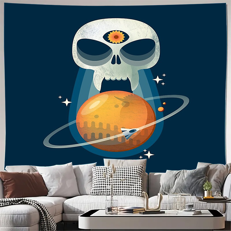 Wall Scroll Tapestry - 宇宙銀河タペストリー星雲宇宙月星天体家の装飾壁掛け寮の部屋美的部屋の装飾ギフト