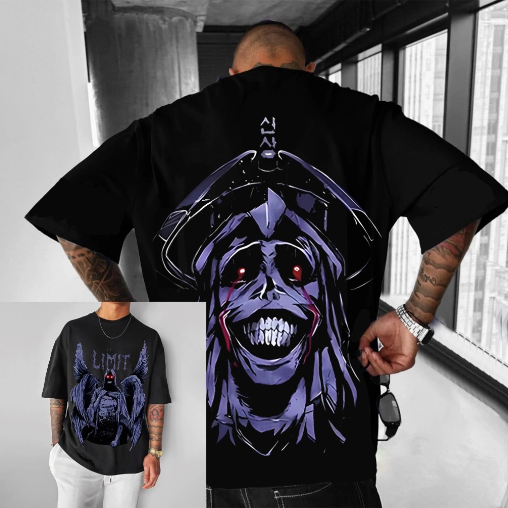 Anime Merchandise Store Japan - アニメソロレベルリングアライズプリント特大メンズ Tシャツ夏 Y2k 女性綿半袖 Tシャツ綿カジュアルトップスストリートウェア