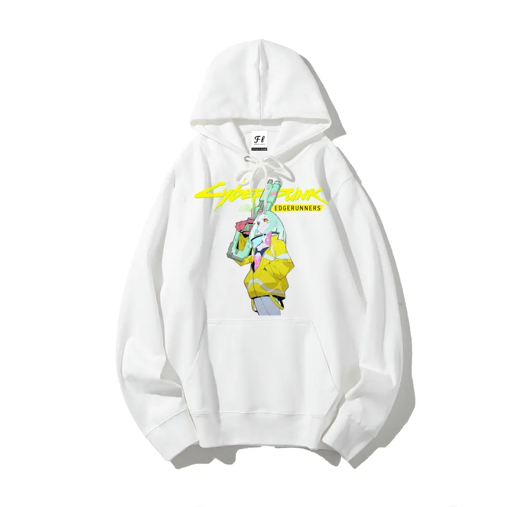 サイバーパンク・エッジランナーズ、レベッカのプリントが施され - Anime Merch Hoodie のレビューと価格