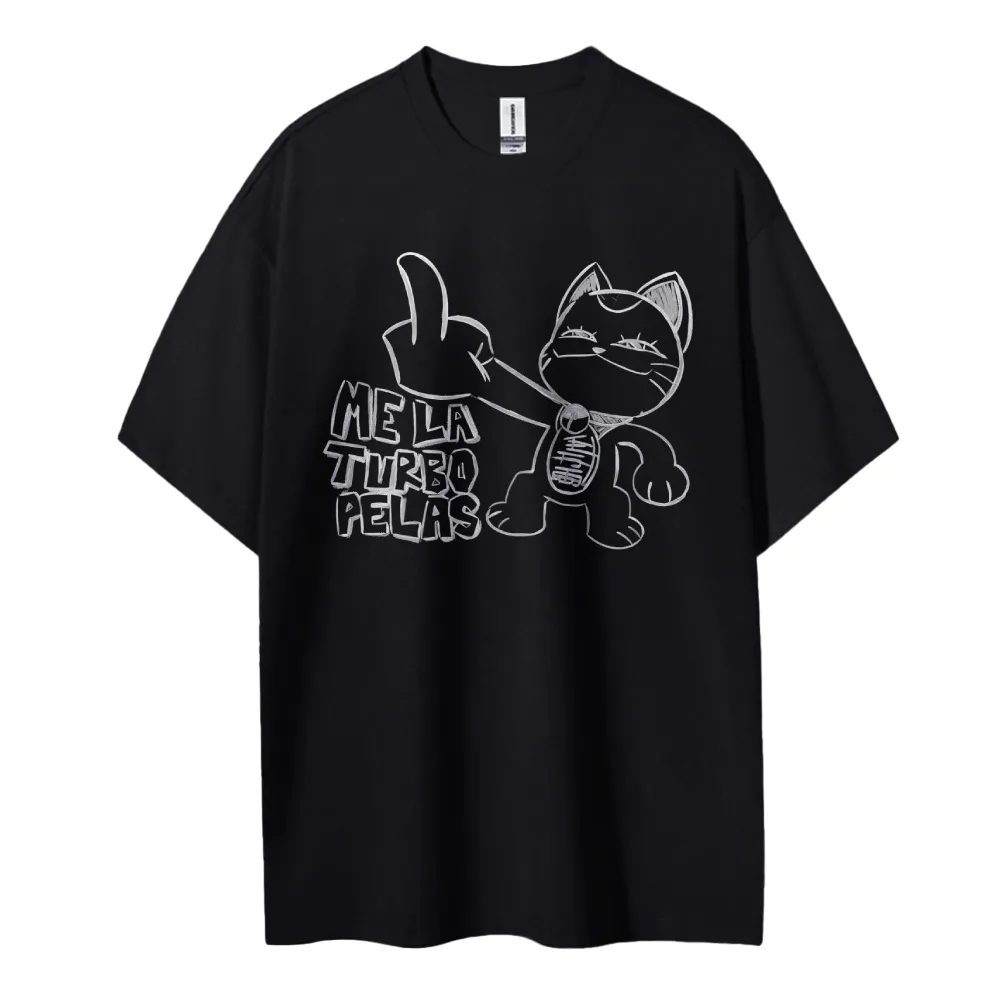 ダンダダン Tシャツ アニメ猫中指ジェスチャー ME LA  - Anime Merchandise Store Japan のレビューと価格