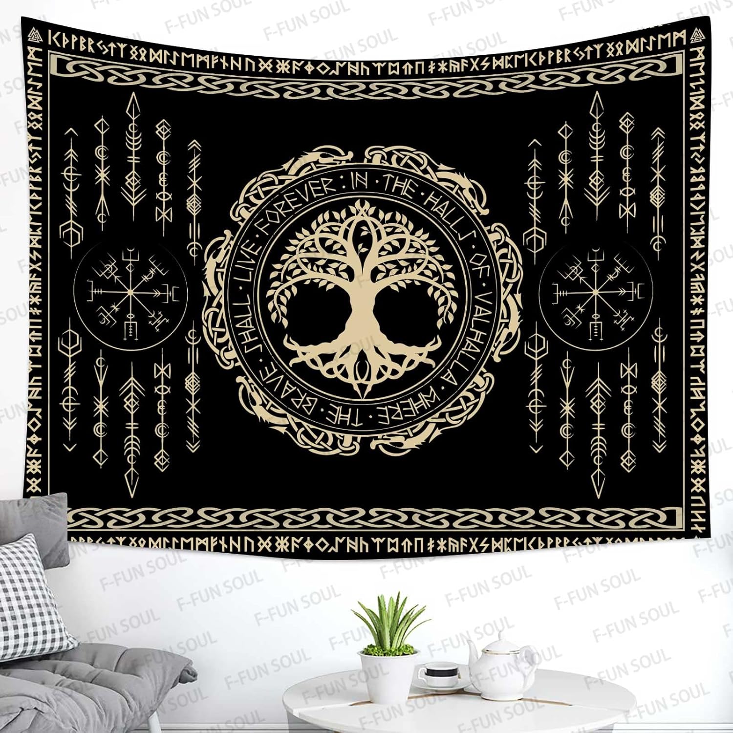北欧神話タペストリー インディー・ボヘミアン風ウォールハンギ - Wall Scroll Tapestry のレビューと価格