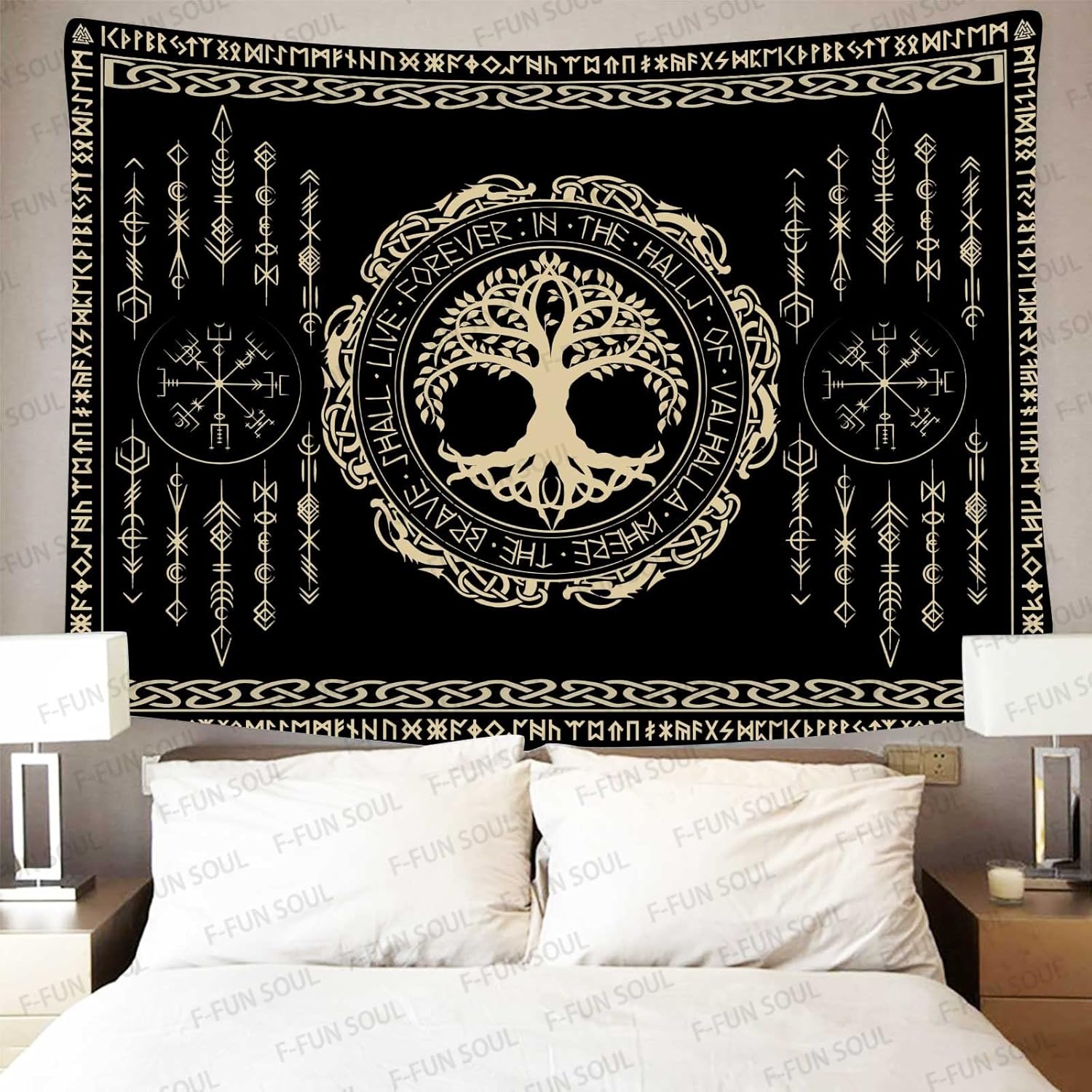 北欧神話タペストリー インディー・ボヘミアン風ウォールハンギ - Wall Scroll Tapestry のレビューと価格
