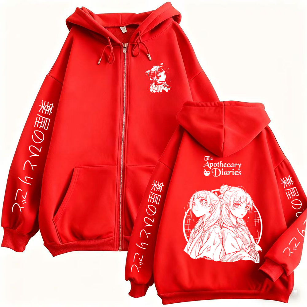 アニメ「薬剤師日記」グッズ ジップアップパーカー かわいいマ - Anime Merch Hoodie のレビューと価格
