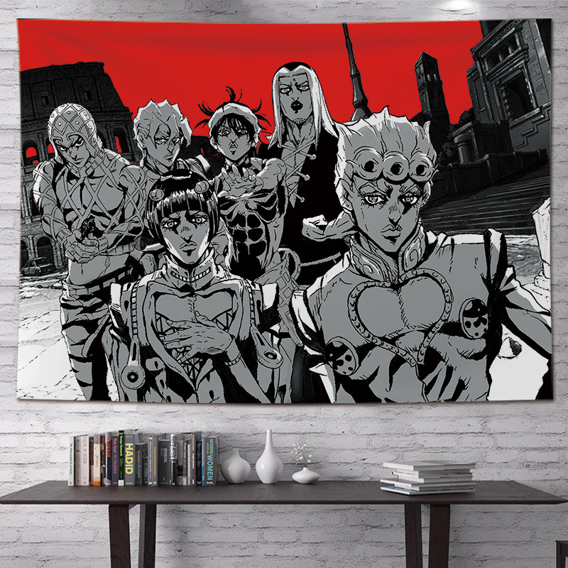 新しいアニメジョタロタペストリー壁掛け背景装飾寮寝室リビング - Wall Scroll Tapestry のレビューと価格