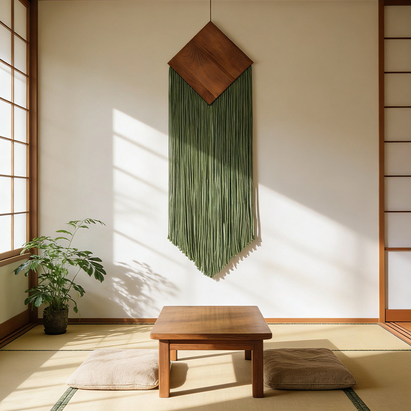 ボヘミアンコットンロープ織りタペストリー、トレーリングフリン - Wall Scroll Tapestry のレビューと価格