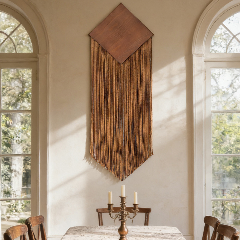 ボヘミアンコットンロープ織りタペストリー、トレーリングフリン - Wall Scroll Tapestry のレビューと価格