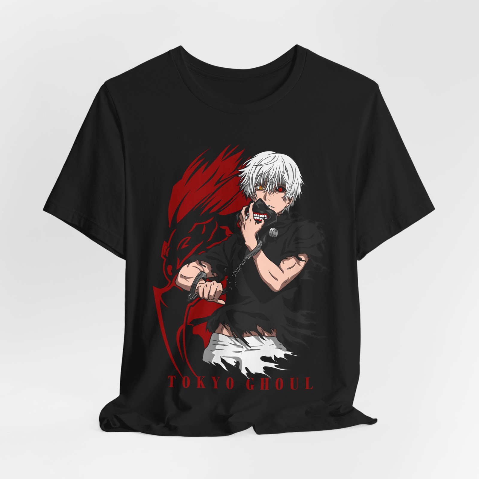 東京喰種アニメTシャツ、ユニセックス半袖Tシャツ、ファングッ - Anime Merchandise In Tokyo のレビューと価格