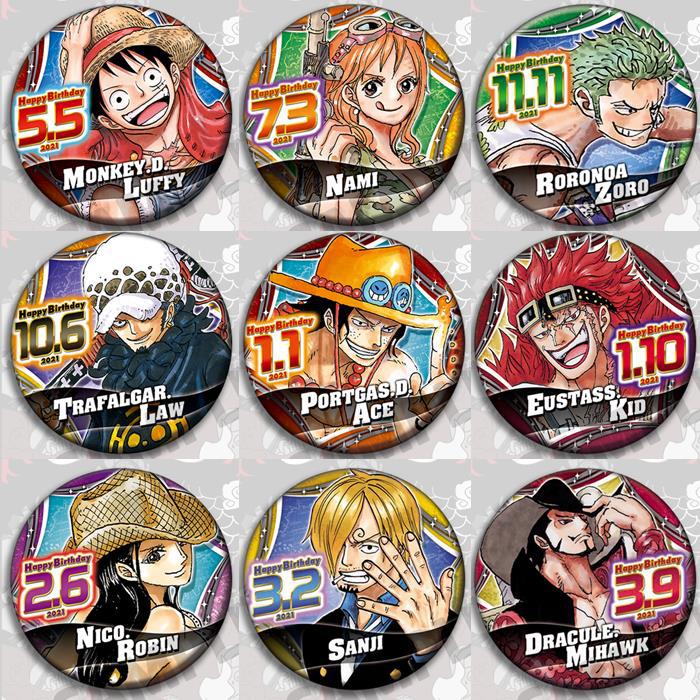 ワンピースアニメバッジピンセットルフィエースゾロロビンサンジ - Anime One Piece Merchandise のレビューと価格